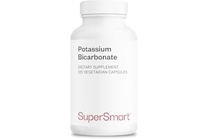 Supersmart - Potassium Bicarbonate 5400mg per Day (High Dose) - Electrolyte Mineral - Acid-Base Balance pH - Heart, Muscle & Nerve Health | Non-GMO & Gluten Free - 120 Vegetarian Capsules