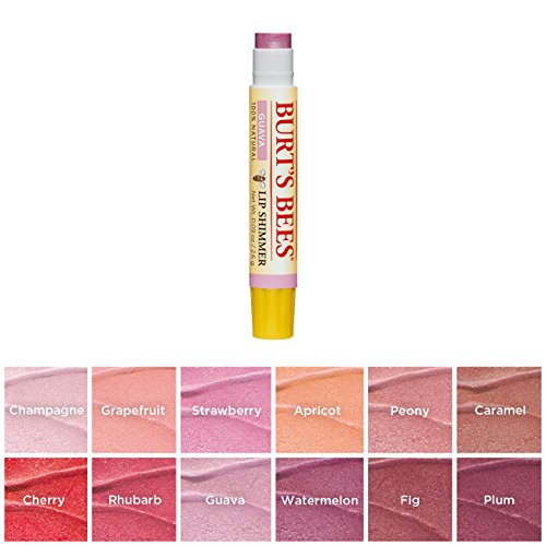 Burt's Bees 100% Natural Moisturizing Lip Shimmer, Guava, 1 Tube