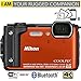 Nikon COOLPIX W300 16MP 4k Ultra HD Waterproof Digital Camera (Orange) - (Renewed)