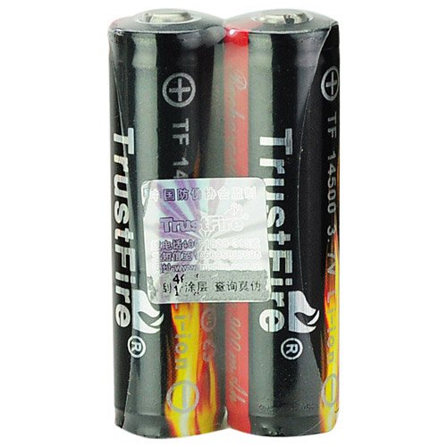 TrustFire TF 14500 900mAh 3.7V Rechargeable Lithium Protection Battery-Muiticolor(2-battery pack)