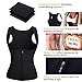 Neoprene Women Fat Burner Hot Sauna Shaper Gridle Waist Trainer Vest With Zipper (M, Black)