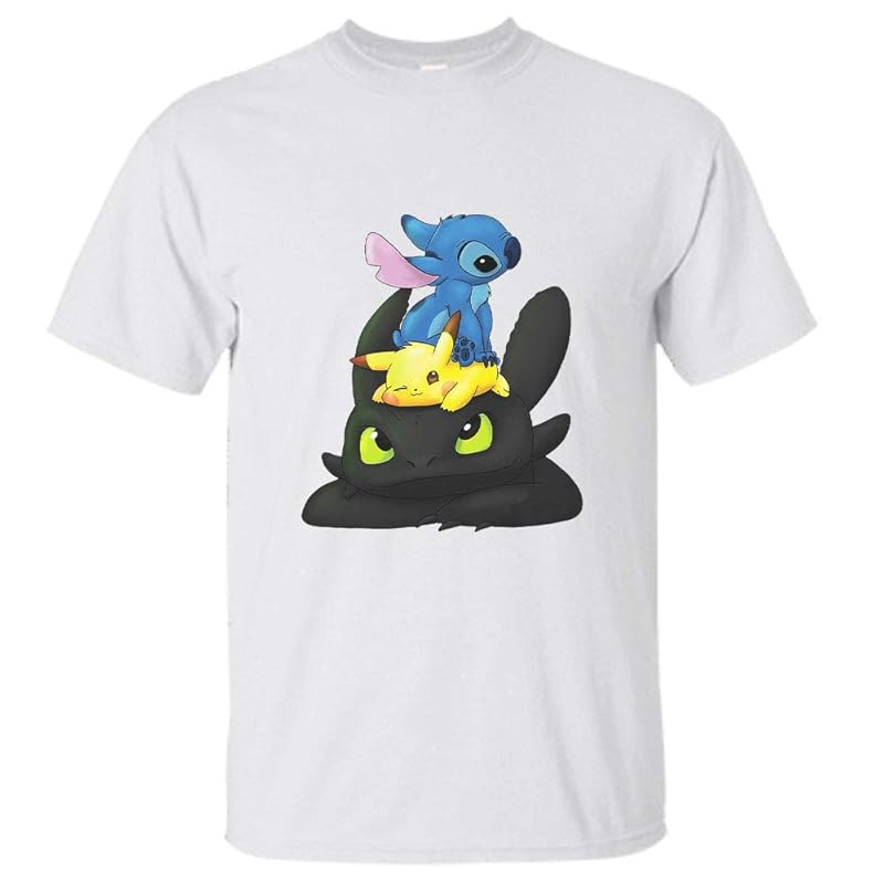 Amazon.com: Pikachu lovers t shirt stitch- lovers t shirt toothless
