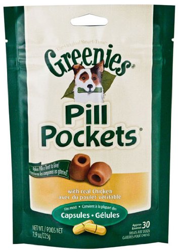Greenies Pill Pockets For Dogs, 30 Chicken Pockets for Capsules, by Greenies Greenies Pill Pockets For Dogs, 30 Chicken Pockets for Capsules, by Greenies