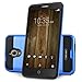 Circlemalls Alcatel IdealXcite Case, Alcatel Raven LTE (A574BL) Case, Alcatel Verso/CameoX Case, Shockproof Phone Cover with [Tempered Glass Screen Protector] (Blue)