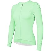 Wulibike Cycling Jersey Women Long Sleeve,Warm Bike Shirts for Women Biking Tops Elastic Cycle Jerseys with 4 Pockets