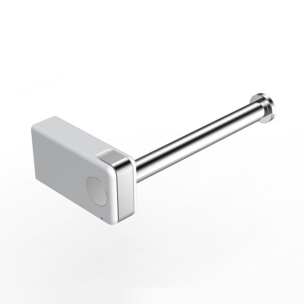 CRW Chrome Bathroom Toilet Paper Roll Holder Tissue Hanger with Towel Robe Hook
