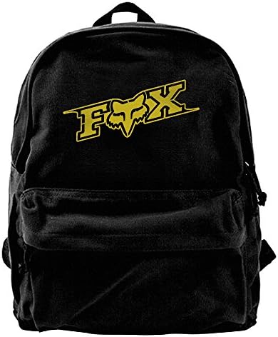 Fox Racing Logo Canvas Backpack Laptop Bag Daypack Travel School Bag