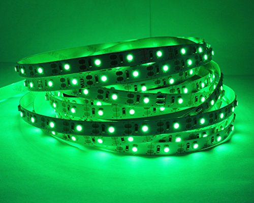 5V USB LED Strip Light 5M SMD 3528 with 3M Tape for TV Computer Backlighting (5M,3528,Non-waterproof, Green)