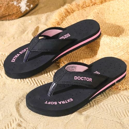DOCTOR EXTRA SOFT Doctor Slippers for Women Orthopedic Diabetic Pregnancy Non Slip Lightweight Comfortable Flat Casual Stylish Dr Chappals and House Flip flops For Ladies and Girl’s D-22