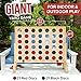 Play Platoon Giant Connect Game Outdoor, Join 4 in a Row with Coins, Case and Rules - Extra Large Yard Games for Adults and Family - Natural Wood