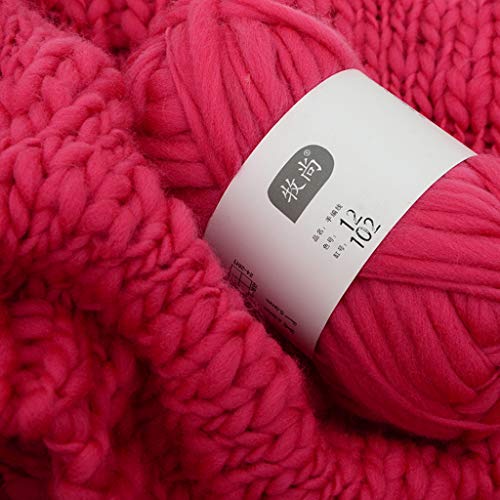 EA-STONE Coarse Wool Blanket, 50g/1ball DIY Soft Scarfs Sweaters Hand-woven Crochet Knitting Natural Threads (23#)