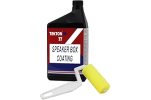 CHEMICAR Speaker Cabinet Paint; Speaker Box Coating for Road Cases, Speaker Grills, Paint for Speaker Box Roll-On Water Based Formula (1 Quart with Roller) Black