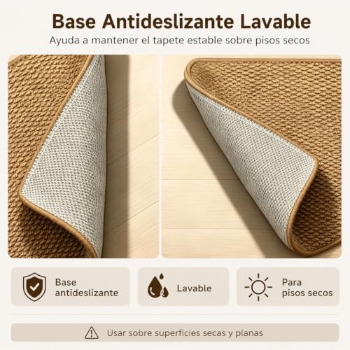 Rantuia Tapete para Entrada De Casa Semicircular 80 x 50 cm, Tapete Entrada Antideslizante, Superficie Tejida De Bucle, Atrapa Polvo y Suciedad, para Puerta, Pasillo y Sala, Color Camel