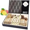 Gold-Cutlery-Set-Elegant-Life-24-Piece-Flatware-Set-Stainless-Steel-Silverware-Sets-Mirror-Polishing-Tableware-Sets-Multipurpose-Use-for-Home-and-Kitchen-for-6-Gift-Box-Gold Gold Cutlery Set, Elegant Life 24-Piece Flatware Set, Stainless Steel Silverware Sets, Mirror Polishing Tableware Sets, Multipurpose Use for Home and Kitchen for 6, Gift Box (Gold)
