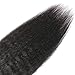Brazilian Kinky Straight Bundles With Closure 100% Virgin Yaki Human Hair Bundles With Closure Free Part Yaki Straight Hair Bundles With Closure (10 10 10 10 with 8)