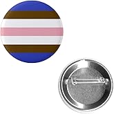 Tomboy Pride Flag Pin 2.25” Round Circle Shape Metal Button Pin Badge Pinback 2.25 inch Pin 57 mm 5.7 cm