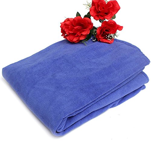 king do way Lounge Chair Beach Towel Cover Microfiber Pool Lounge Chair Cover with Pockets Holidays Sunbathing Quick Drying Terry Towels Blue 82.5''x27.5''