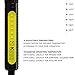KIPOZI 1inch Pro Ceramic Curling Iron with Rotating Spring Clamp, Extra Long Barrel Hair Curler with Touch Buttons, Heat Protective Glove, Dual Voltage(Yellow)