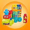 Mega-Bloks-DXH35-Building-Basics-ABC-Learning-Train MEGA BLOKS Fisher Price Building Toy ABC Blocks, ABC Learning Train Learning Toy for Toddlers 1-3