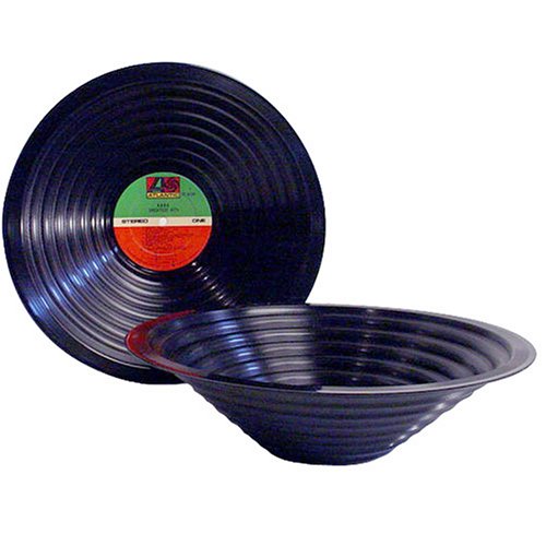 Stepped Vintage Vinyl LP Record Bowl, 12"