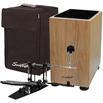 Sawtooth Ash Wood Cajon with Maple Back & Sides - Includes: Cajon, Padded Carry Bag, Direct Drive Cajon Pedal & Seat Pad
