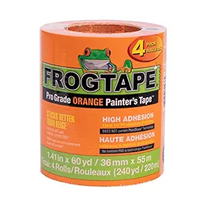 FrogTape Pro Grade Orange Painter's Tape, Each Roll 1.41 in. x 60 yd, 4-Pack