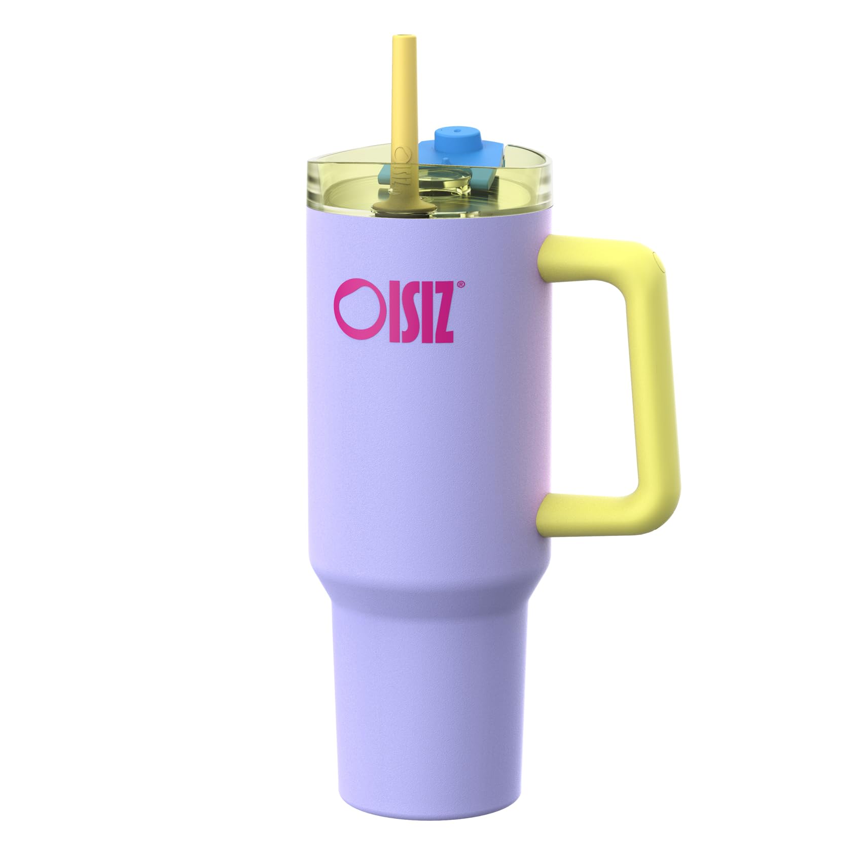 OISIZ 40oz Tumbler with Handle Water Bottle with Straw Lid 1200ml Stainless Steel Drink Cup Reusable Insulated Vacuum Cup Travel Coffee Mug Travel Cup Cupholder Friendly,Leak Proof,Keep Cold for 32Hr