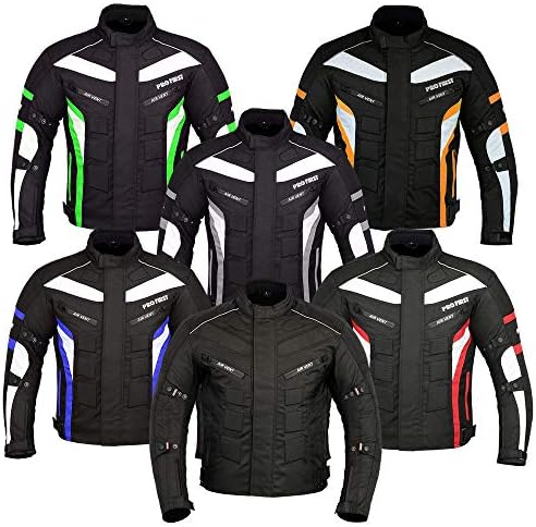 Waterproof Motorbike Motorcycle Scooter Rider Jacket in Cordura Fabric and CE Approved Armour For Mens Boys in 6 Different Color