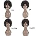 YIROO Natural Synthetic Curly Wig for Women, Fashion Cosplay Party Affordable Synthetic Wigs With Free Wig Cap (#1b)