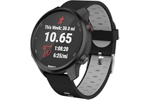 ISABAKE Watch Band for Garmin Vivoactive 3/3 Music/Forerunner 245/245 Music/645/645 Music/Venu Sq/Vivomove HR,20mm Soft Silicone Replacement Strap for Garmin Smart Watch Accessories