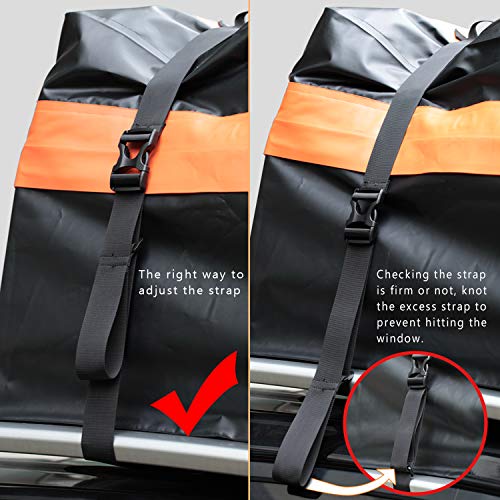 BOLTLINK Car Roof Top Cargo Carrier Bag, Made with Waterproof Material, Easy Install for Most Car,Jeep, SUV with Racks - Thumbnail 3