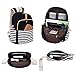 School Backpack, Aiduy Student Canvas Bookbag Lightweight Laptop Bag with Shoulder Bags and Pen Case for Teen Boys and Girls (Black, 3pcs)