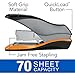 Swingline Stapler, 70 Sheet Capacity, Optima 70, Jam Free, Reduced Effort, Soft Grip, Metal, Silver, Black and Orange (87870)