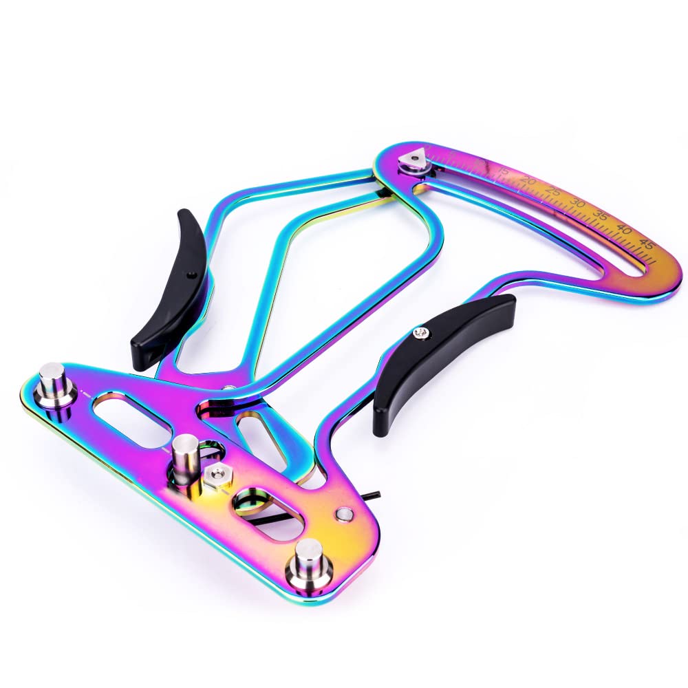 ANCLLO Aluminum Alloy Bicycle Tension Meter, Wheel Rim Spokes Checker Gauge Accurate Reliable Measurement Portable Bicycle Spoke Tension Gauge for Round Spokes and Flat Spokes-Colorful