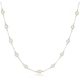 Molly B London Sterling Silver Chain & Pearl Necklace For Girls and Women. Delicate Teen Jewelry Present For Holy Communion, Flower Girl Gift, Birthday, Sweet 16