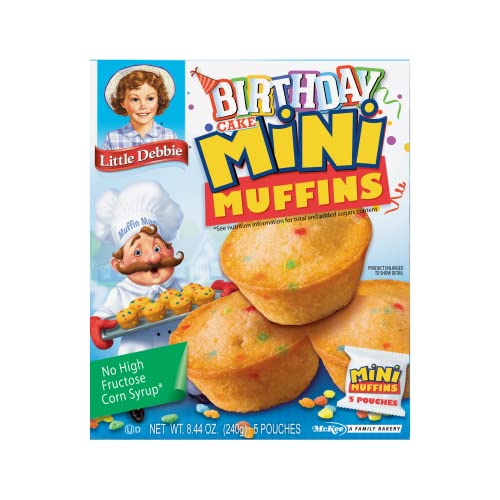Little Debbie Birthday Cake Mini Muffins, 401.7 OZ Pouches (8 Boxes