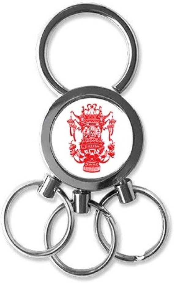 DIYthinker Rote chinesische Laterne Lotus-Muster-Edelstahl-Metall