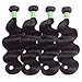 Brazilian Hair Body Wave Bundles with Closure 8A Virgin Unprocessed Weave Human Hair Bundles for Black Women/Children, Full Head, Health, Natural Color, (10