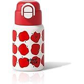SDGA+ 22 oz Kids Water Bottle with Lid and Straw, Insulated Stainless Steel Tumbler Leak Proof, Portable Iced Travel Coffee Mug, Apple