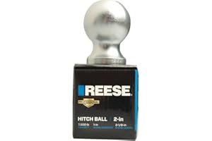 Reese 7098400 Trailer Hitch Ball, 2 Inch Diameter, 7,500 lbs. Capacity, 1 Inch Shank Diameter, 2-1/8 Inch Shank Length, ZincM
