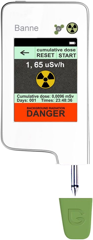 Food Radiation Detector,Banne Portable Touch-screen Nitrate Detector Radiation Tester Geiger Counter with Built-in Magnet for Fruits,Vegetables,Seafood(Version 3)