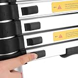 Multibao 13.5ft Telescopic Aluminium Ladder EN131 150kg 14 Rungs UK Stock view 4