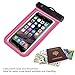 Tilaprecape 100% Waterproof Case With Sensitive PVC Touch Screen, Pink CellPhone Dry Bag Pouch With Super Sealability Technology For Cellphone Up To 6.5 Inches Diagonal