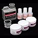 Tenworld Professional 42 Acrylic Powder Liquid Brush Glitter Clipper Primer File Nail Art Tips Set Kit with Duck Nail Tips
