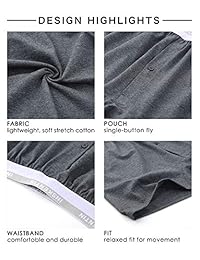 Inskentin - Pantalones cortos de pierna larga para hombre con botón de mosca suelto, 3 unidades