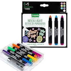 Crayola Signature Neon Markers, Light Effects, 6