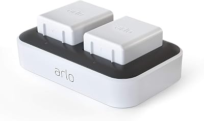 Arlo Certified Dual Battery Charging Station for Pro 3 4 5 Ultra 2 Go 2 Cameras