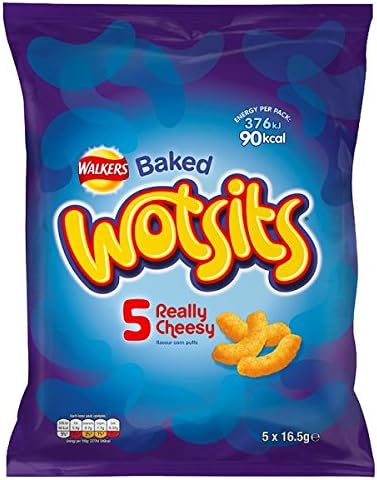 Walkers Wotsits Really Cheesy Snacks 5x16.5g (Pack of 28 x 5pk)