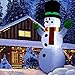 Albrillo Christmas Inflatable Snowman 7Ft Upgraded Christmas Snowman with Lighted Indoor Outdoor Yard Lawn Party Xmas Decorations 5 Stake and 3 Tether