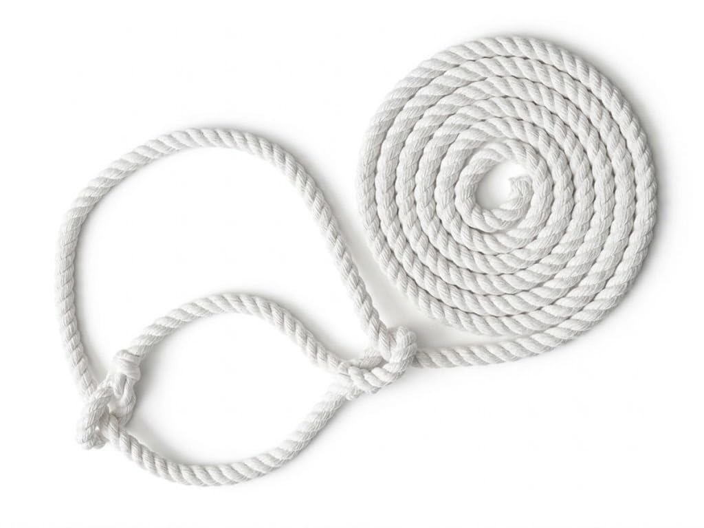 Cotton Rope Halter for Horses and Ponies – Adjustable Lightweight Halter for Leading and Groundwork Training – Handmade in the UK – Suitable for Cows and Sheep (White)